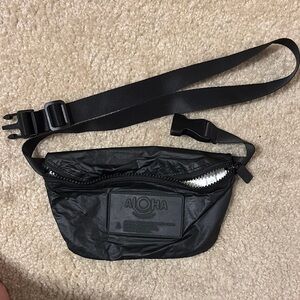 ALOHA Black Waist Bag